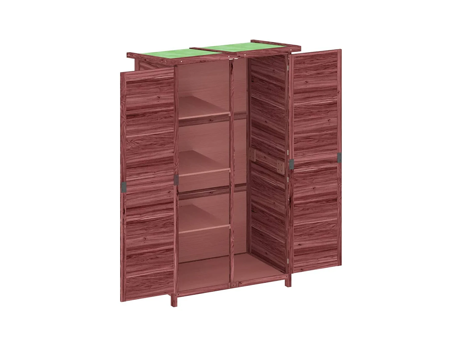 Émilien-Paul  Abri à outils de jardin moka 83x57x140 cm bois massif pin