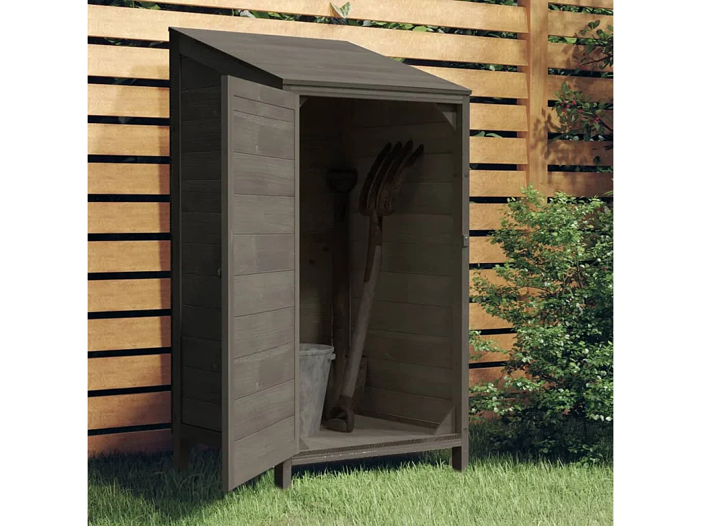 Bristol  Remise de jardin Anthracite 55x52x112 cm Bois de sapin solide
