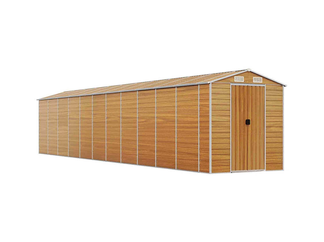 Tampa  Abri de jardin marron clair 191x980x198 cm acier galvanisé