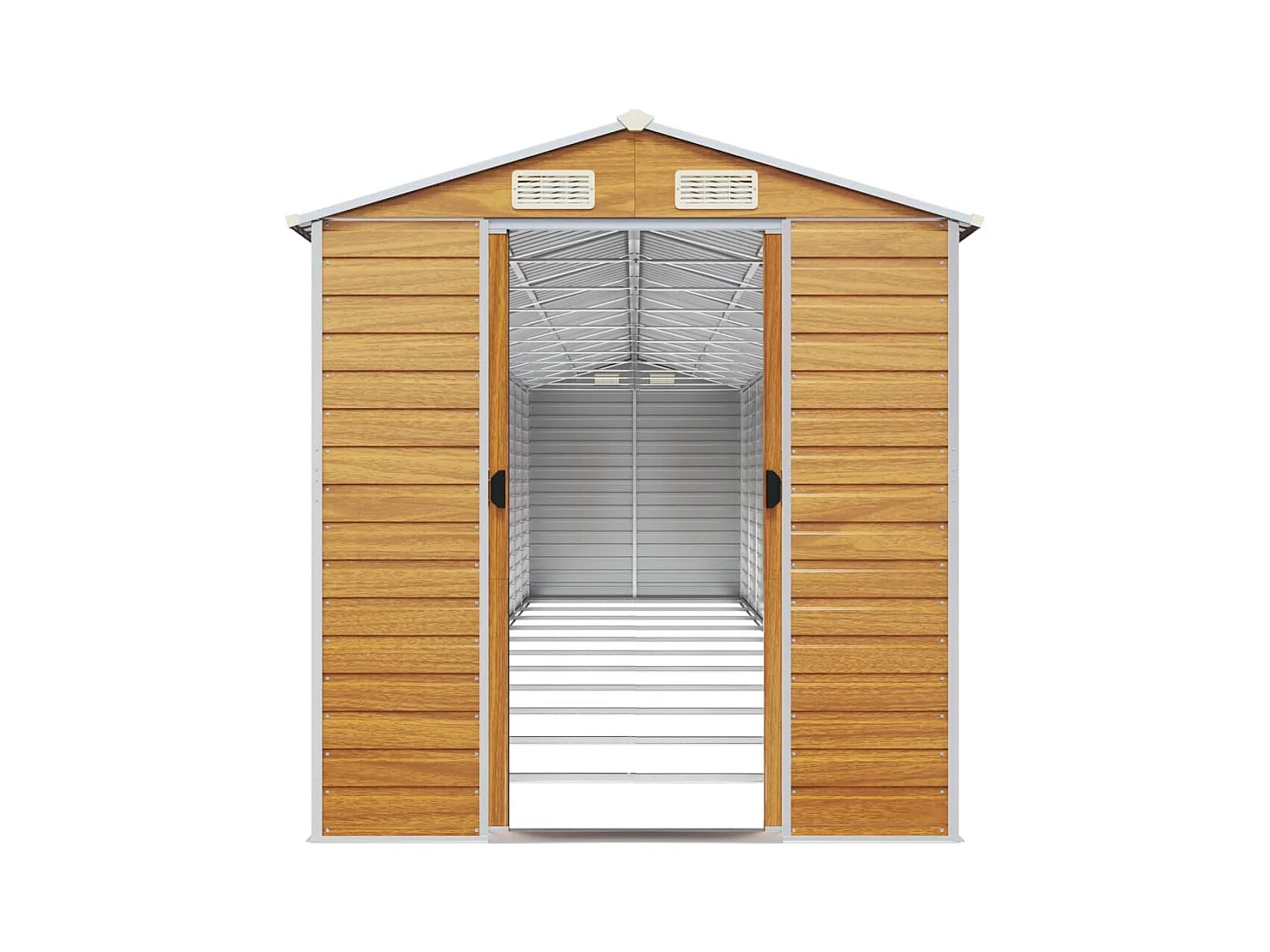 Tampa  Abri de jardin marron clair 191x980x198 cm acier galvanisé