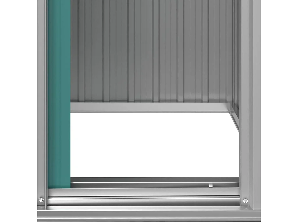 Nysse  Cobertizo de jardín acero galvanizado verde 126x97,5x177 cm