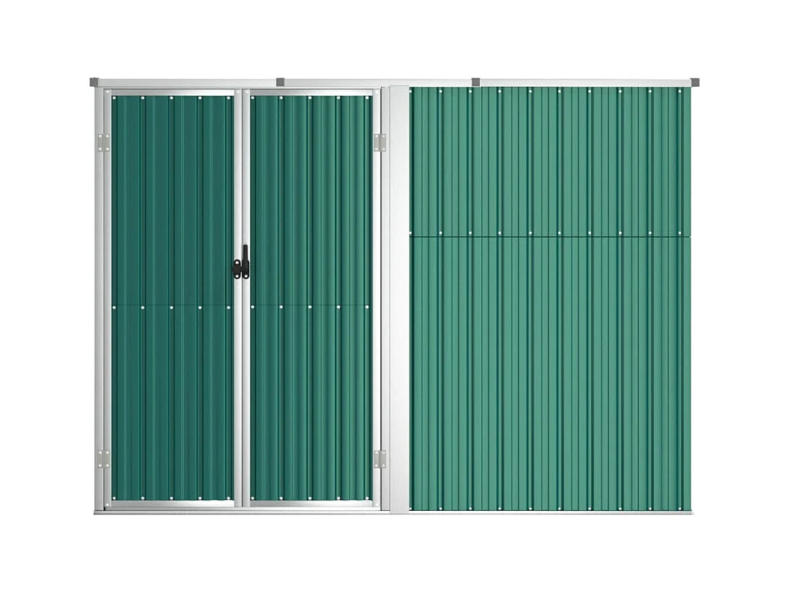 Nicole  Tuinschuur 225x89x161 cm gegalvaniseerd staal groen