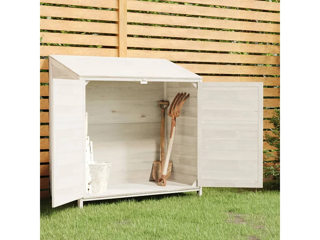Bristol  Tuinschuur 102x52x112 cm massief vurenhout wit