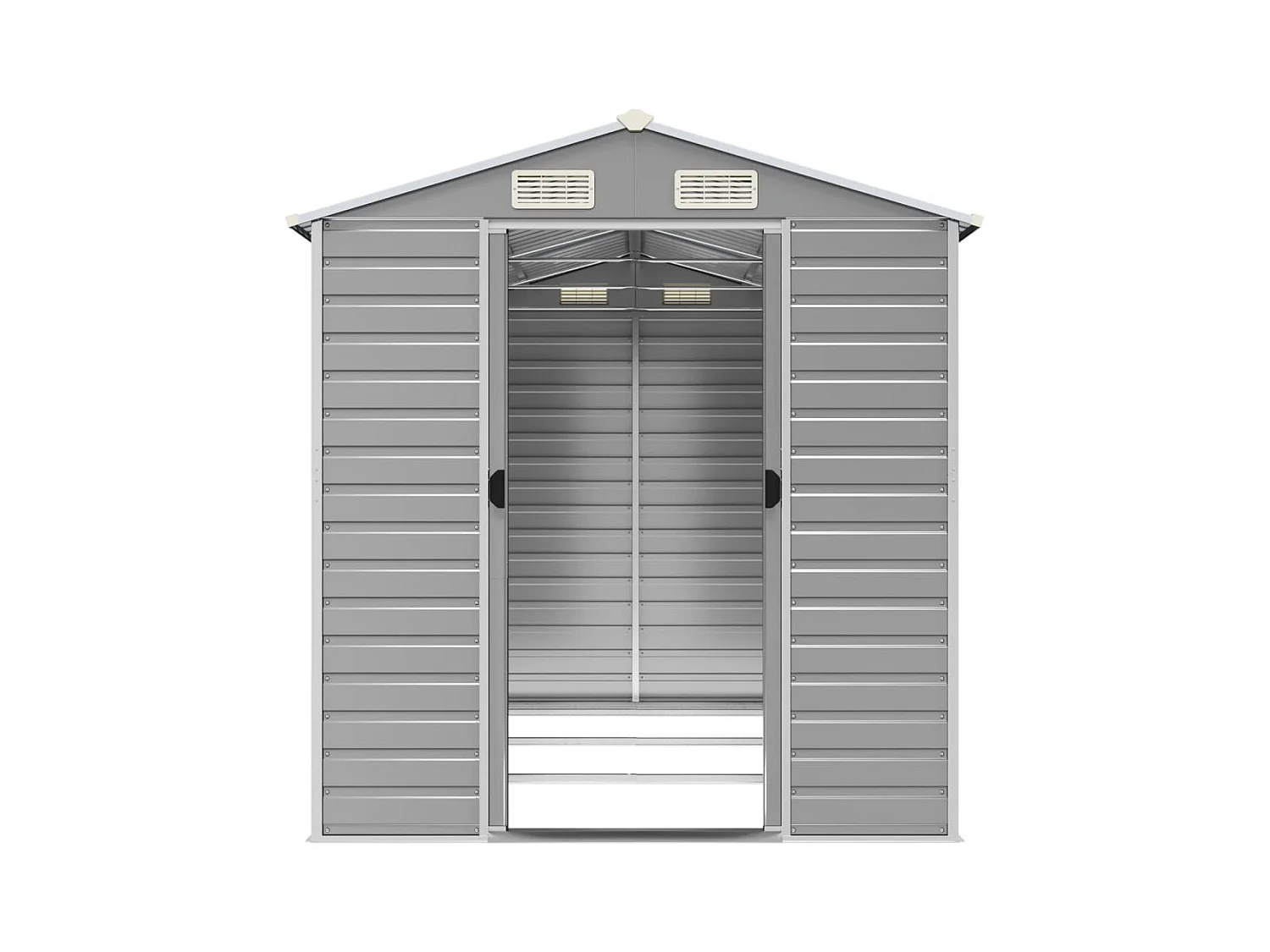 Tampa  Abri de jardin gris clair 191x300x198 cm acier galvanisé