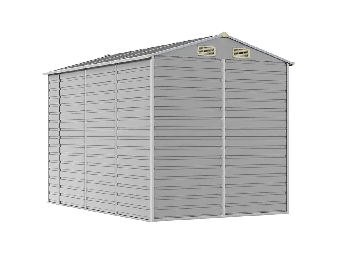 Tampa  Abri de jardin gris clair 191x300x198 cm acier galvanisé