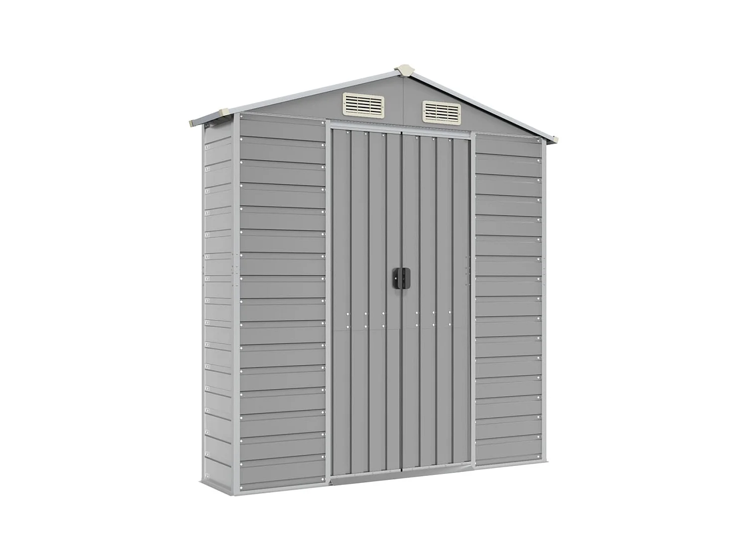 Tampa  Abri de jardin gris clair 191x300x198 cm acier galvanisé