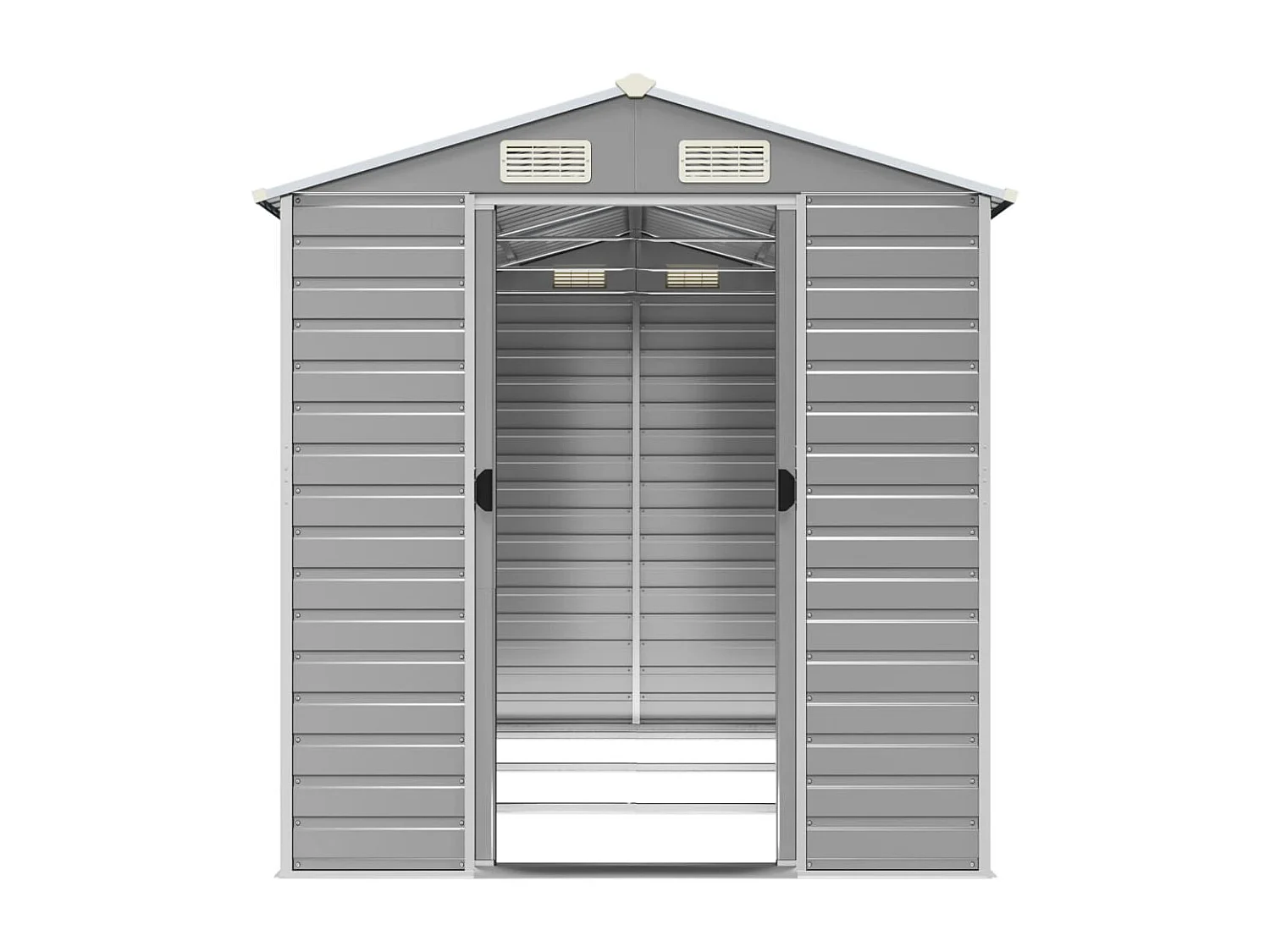 Tampa  Abri de jardin gris clair 191x300x198 cm acier galvanisé