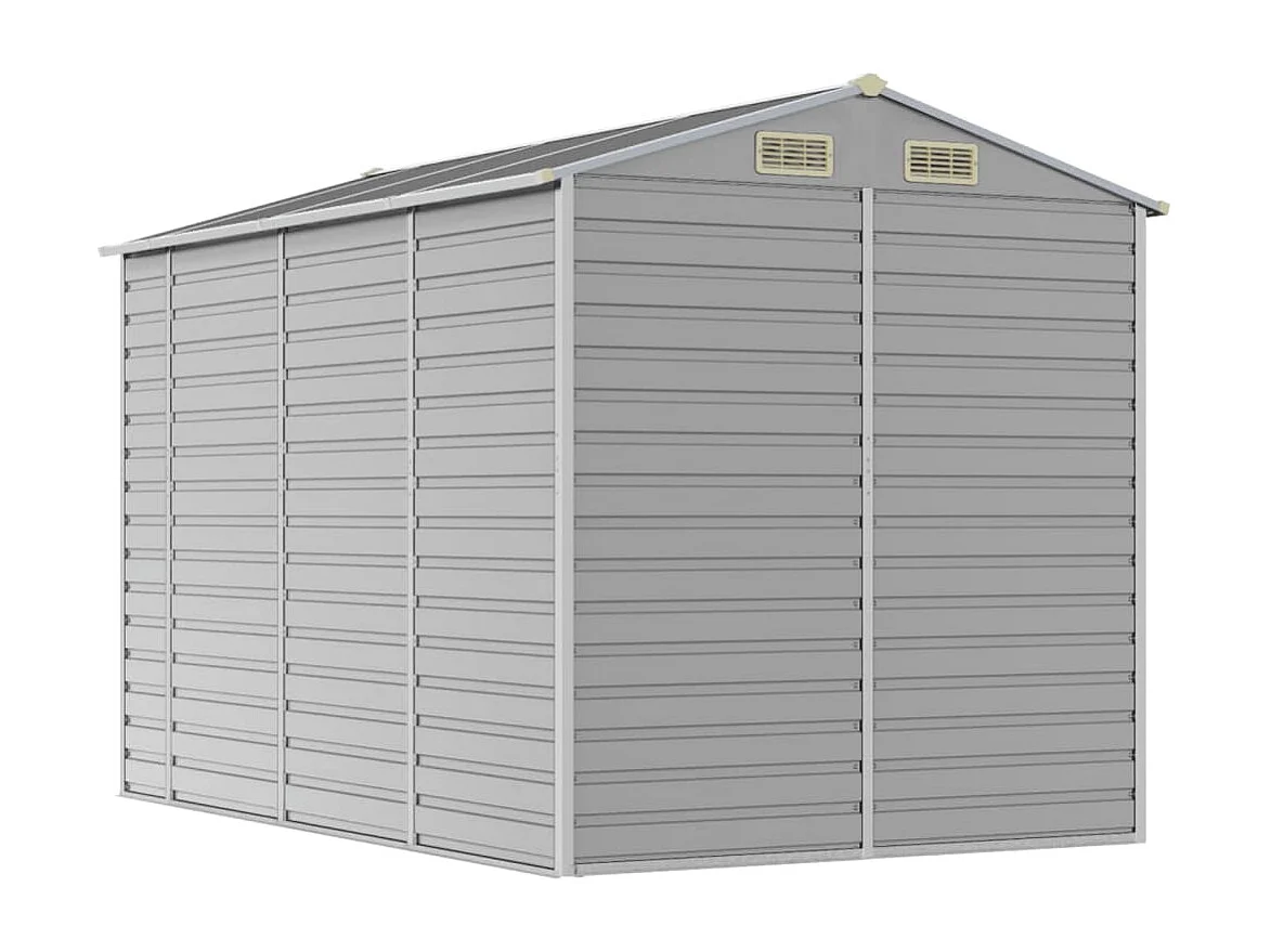 Tampa  Abri de jardin gris clair 191x300x198 cm acier galvanisé