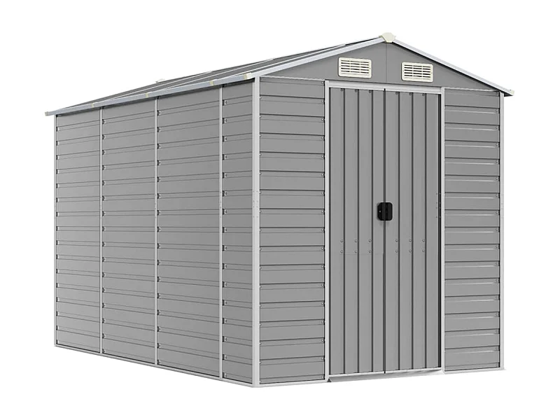 Tampa  Abri de jardin gris clair 191x300x198 cm acier galvanisé