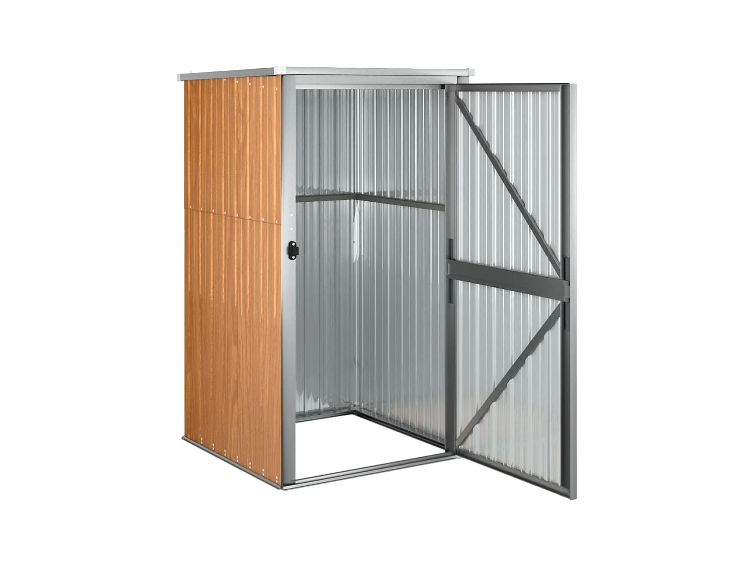 Nicole  Abri à outils de jardin marron 88x89x161 cm acier galvanisé