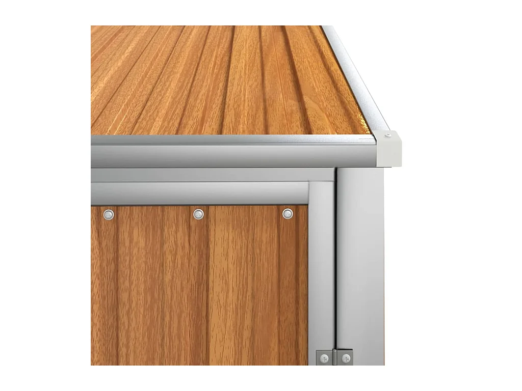 Nicole  Abri à outils de jardin marron 88x89x161 cm acier galvanisé