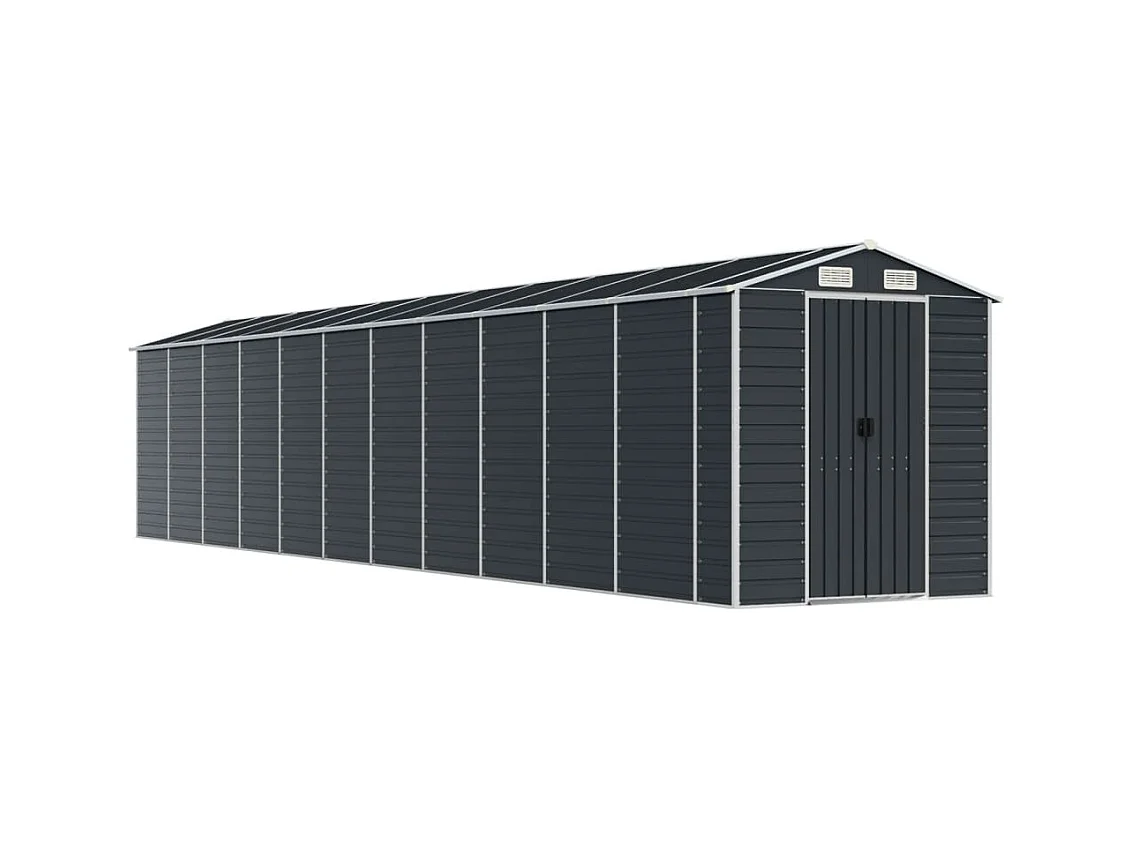 Tampa  Abri de jardin anthracite 191x980x198 cm acier galvanisé