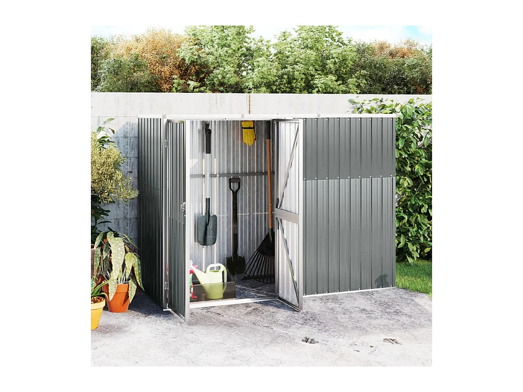 Nicole  Tuinschuur 225x89x161 cm gegalvaniseerd staal grijs