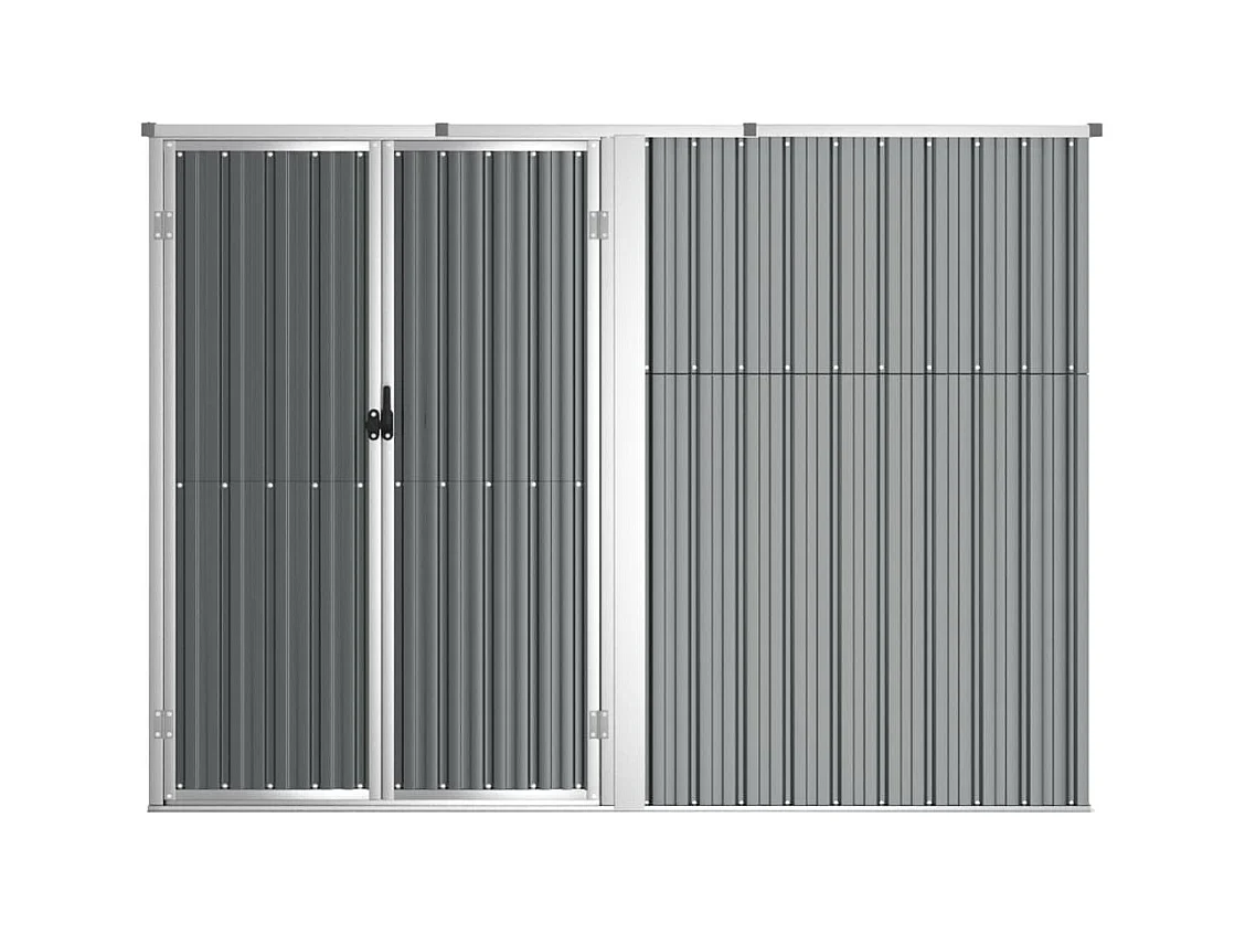 Nicole  Tuinschuur 225x89x161 cm gegalvaniseerd staal grijs