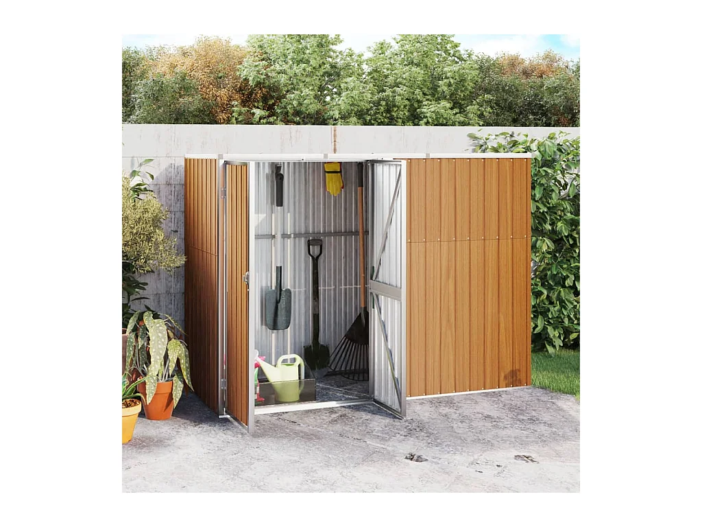 Nicole  Cobertizo herramientas jardín acero galvanizado 225x89x161