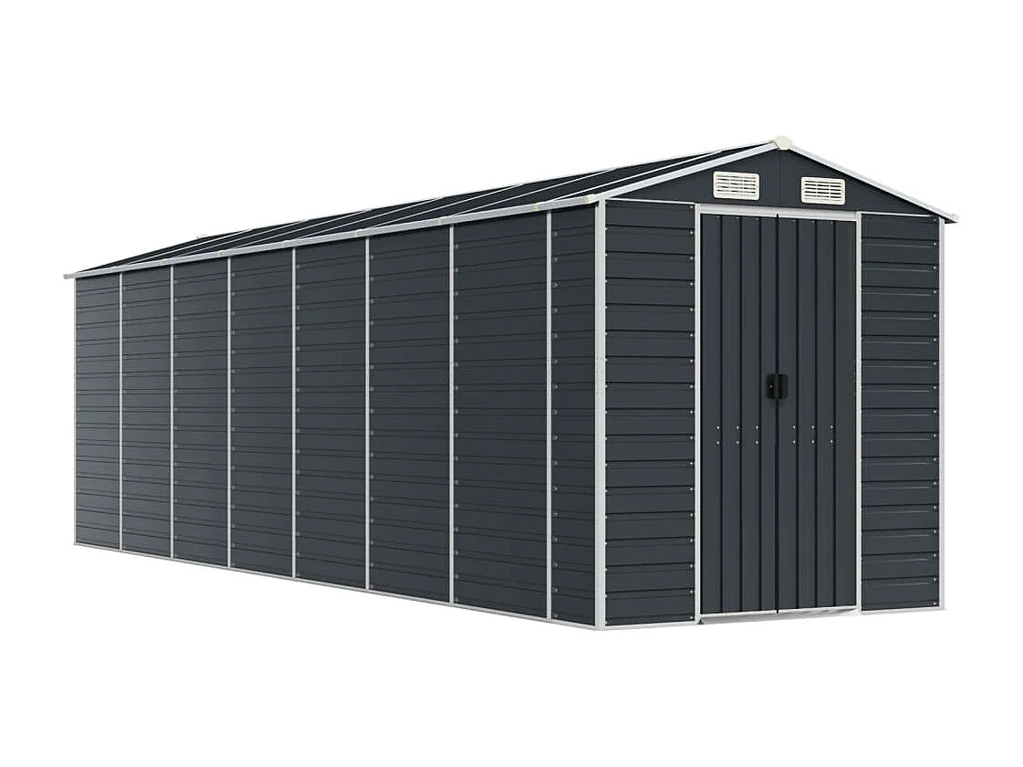 Tampa  Cobertizo de jardín acero galvanizado antracita 191x640x198 cm