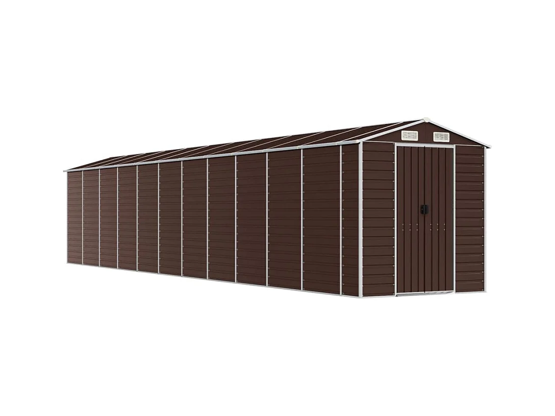 Tampa  Abri de jardin marron 191x980x198 cm acier galvanisé