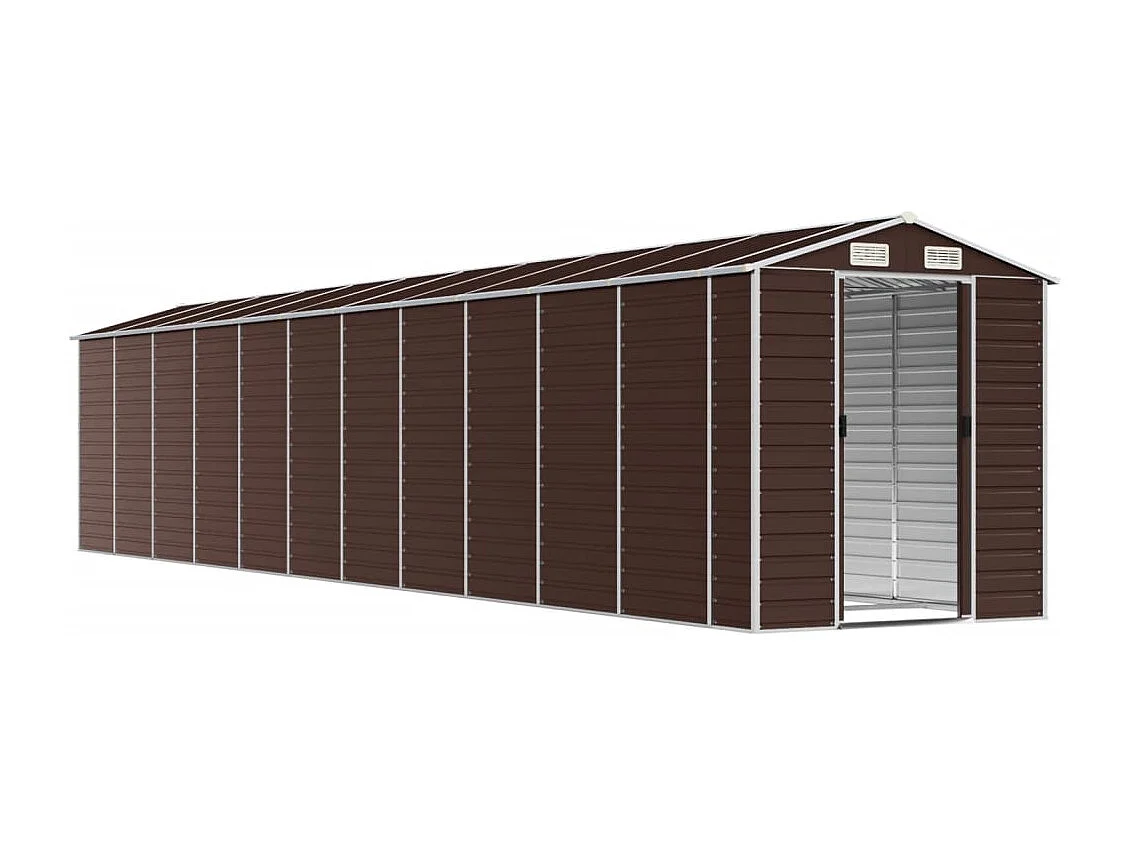 Tampa  Abri de jardin marron 191x980x198 cm acier galvanisé