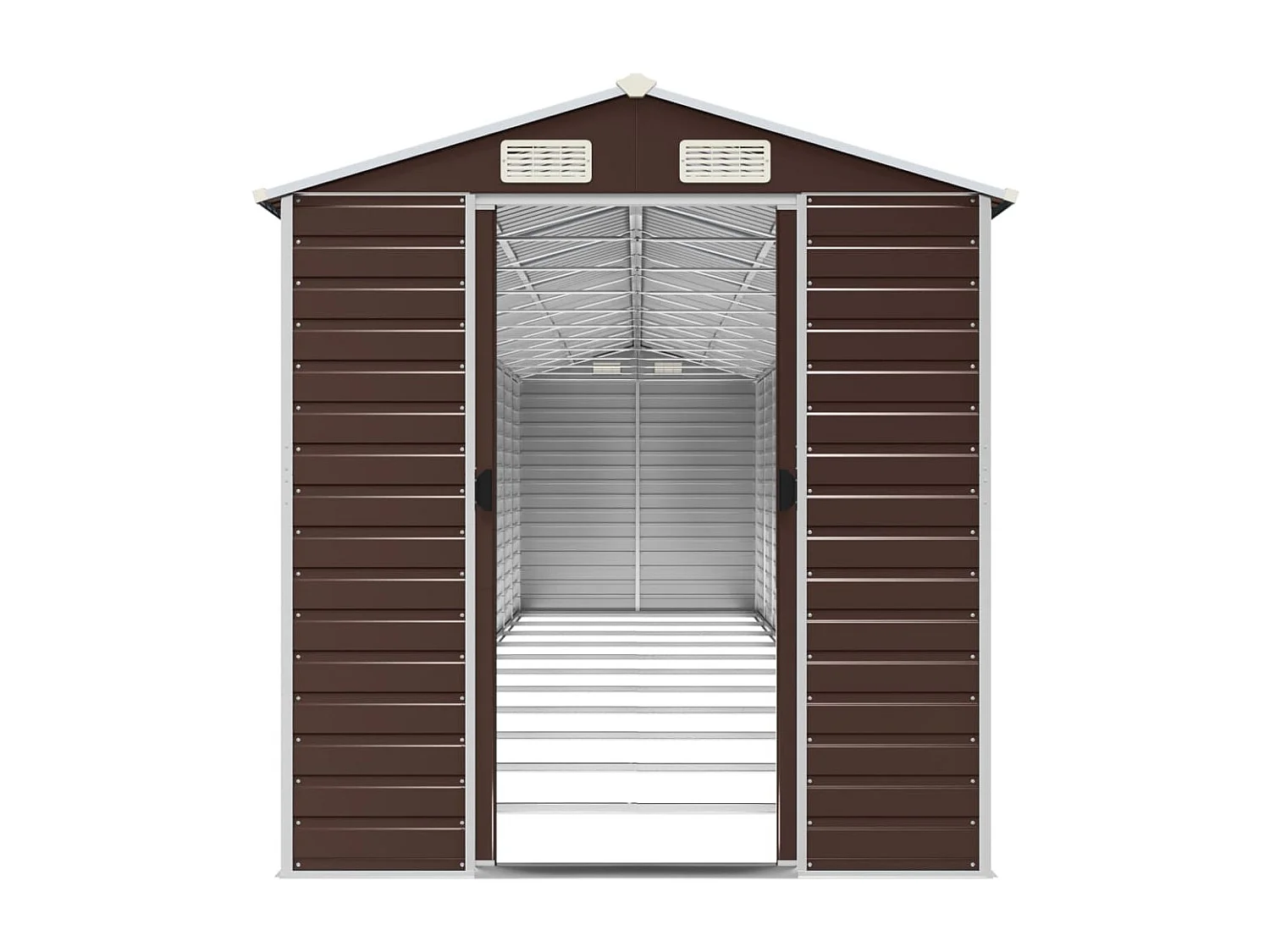 Tampa  Abri de jardin marron 191x980x198 cm acier galvanisé