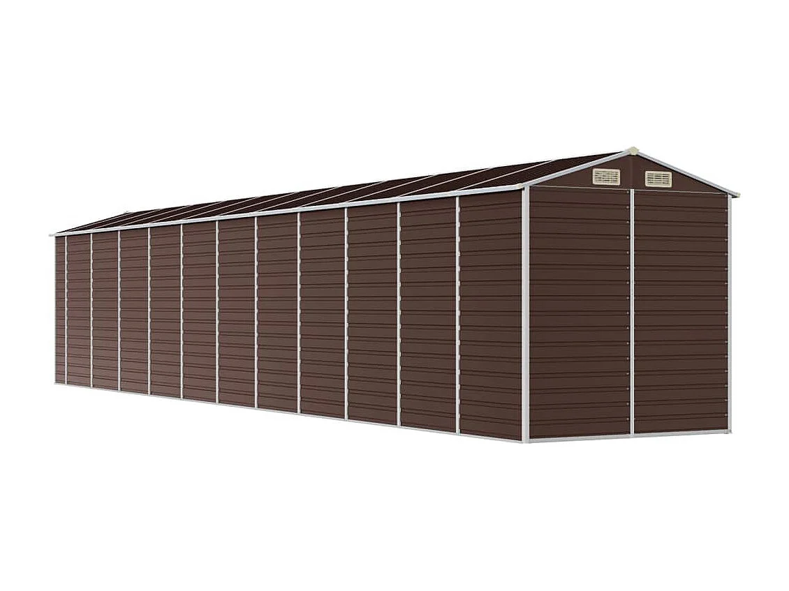 Tampa  Abri de jardin marron 191x980x198 cm acier galvanisé