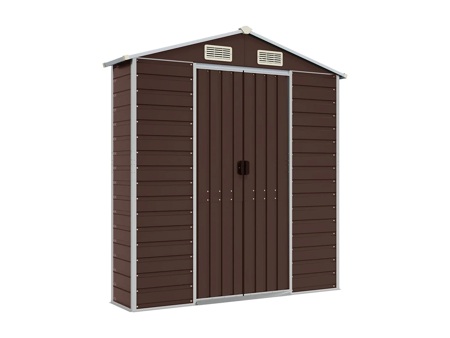 Tampa  Abri de jardin marron 191x980x198 cm acier galvanisé