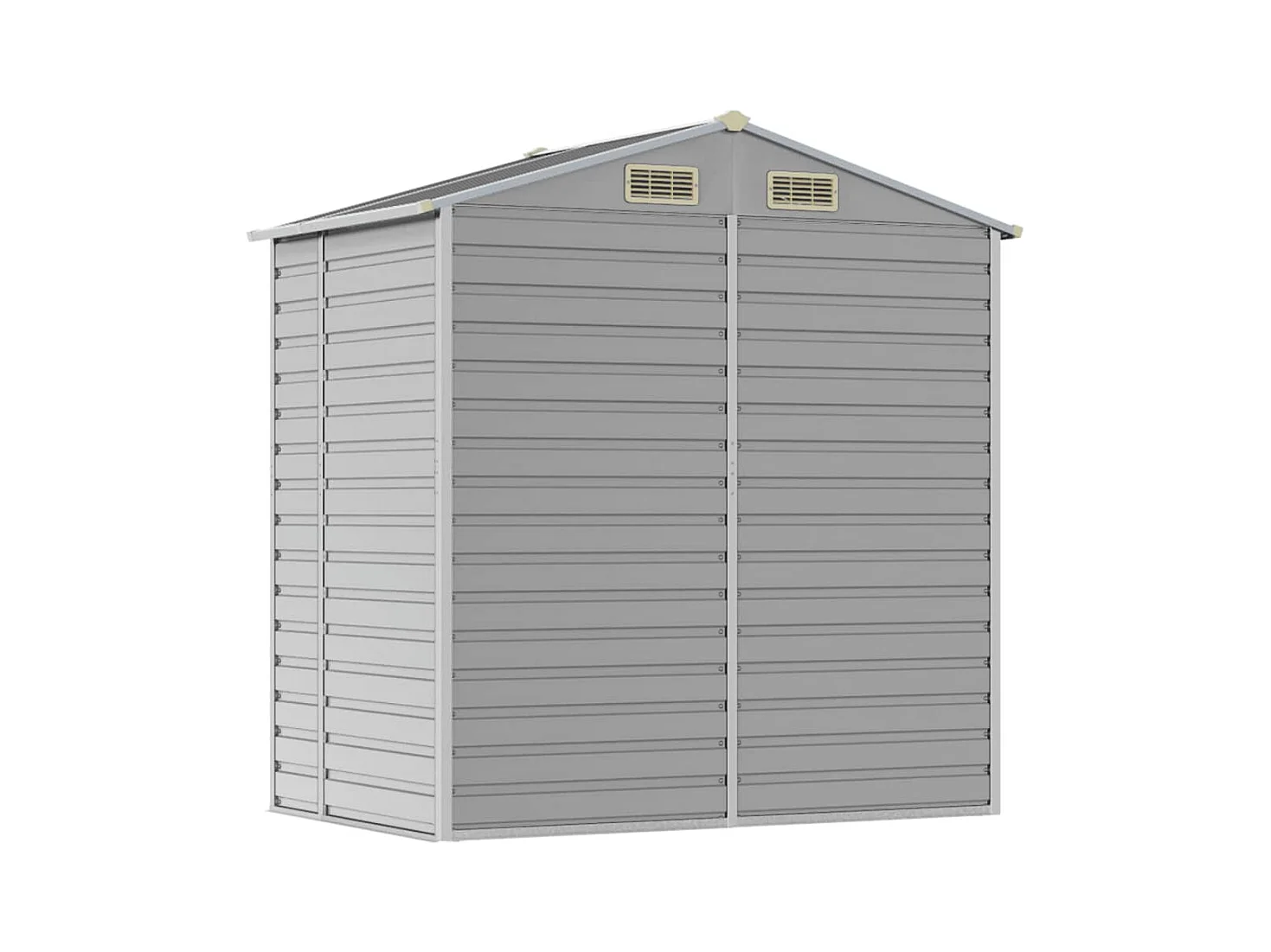 Tampa  Abri de jardin gris clair 191x130x198 cm acier galvanisé