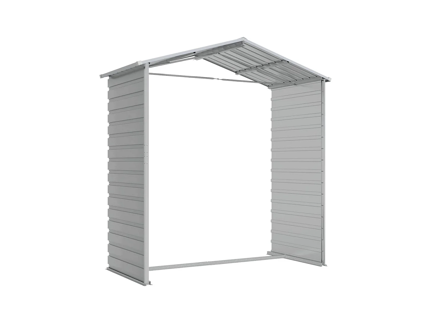 Tampa  Abri de jardin gris clair 191x130x198 cm acier galvanisé