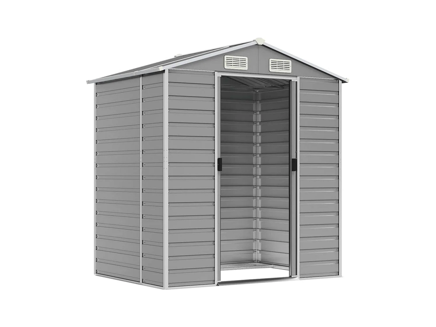 Tampa  Abri de jardin gris clair 191x130x198 cm acier galvanisé
