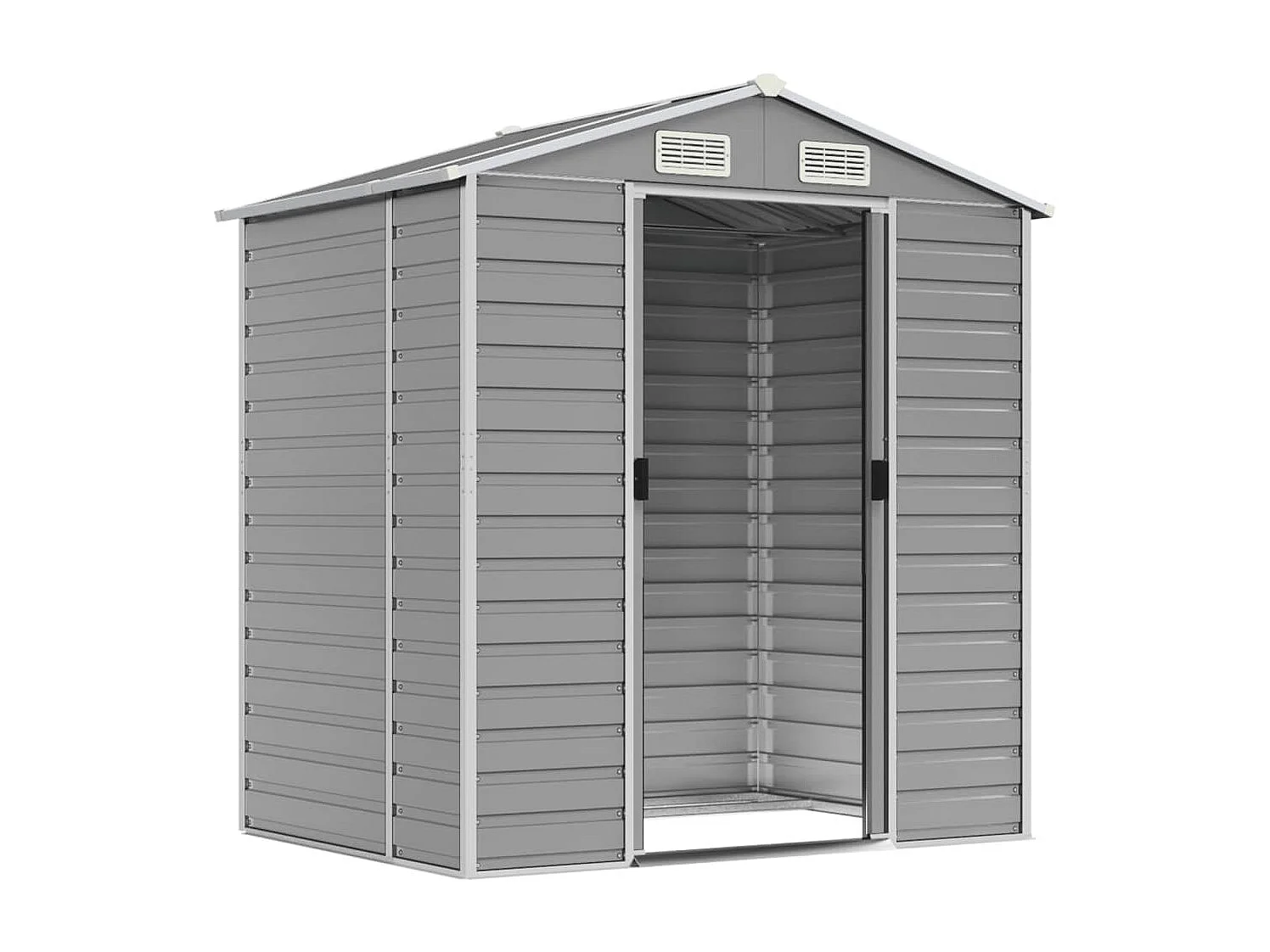 Tampa  Abri de jardin gris clair 191x130x198 cm acier galvanisé