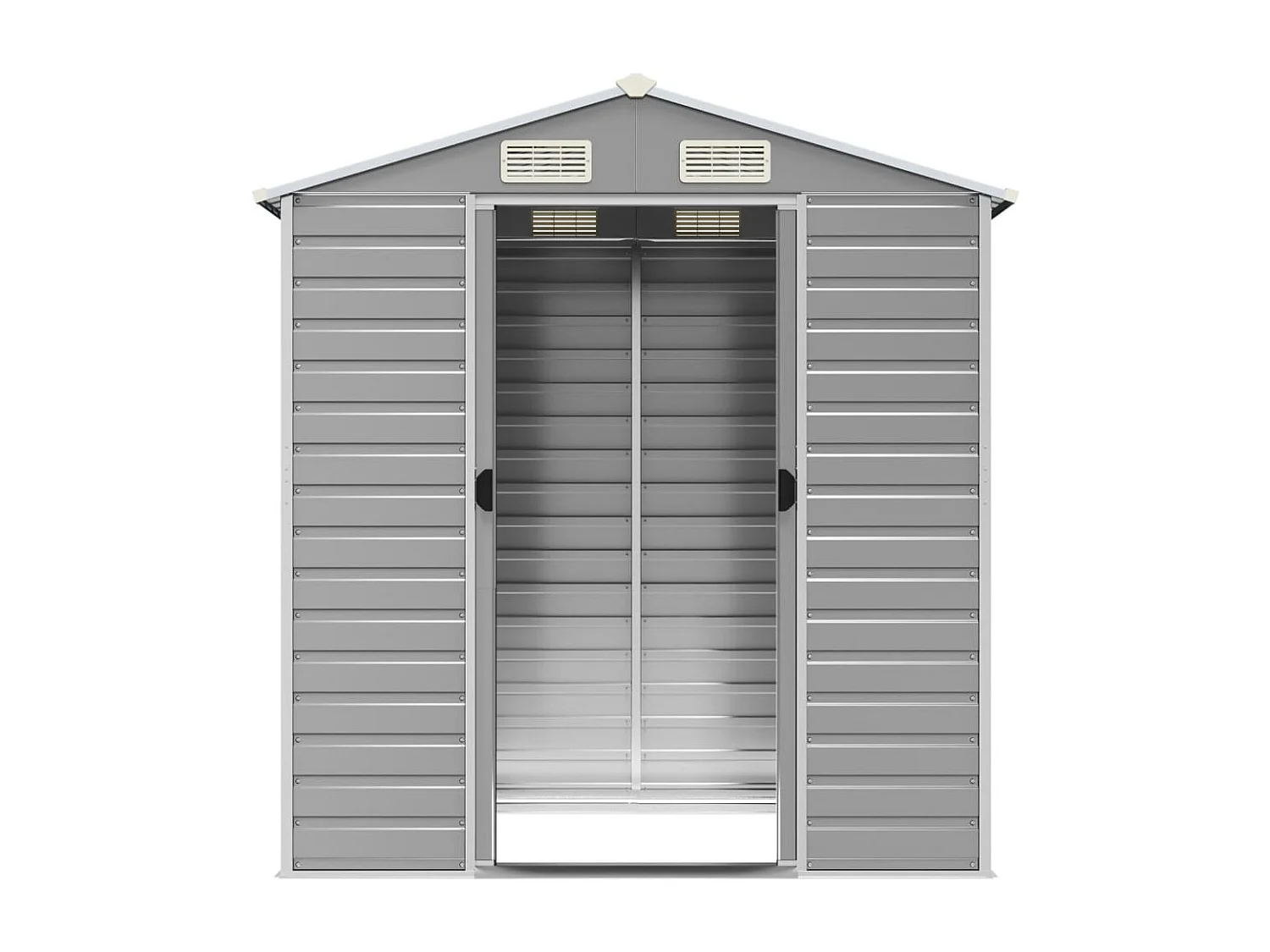 Tampa  Abri de jardin gris clair 191x130x198 cm acier galvanisé