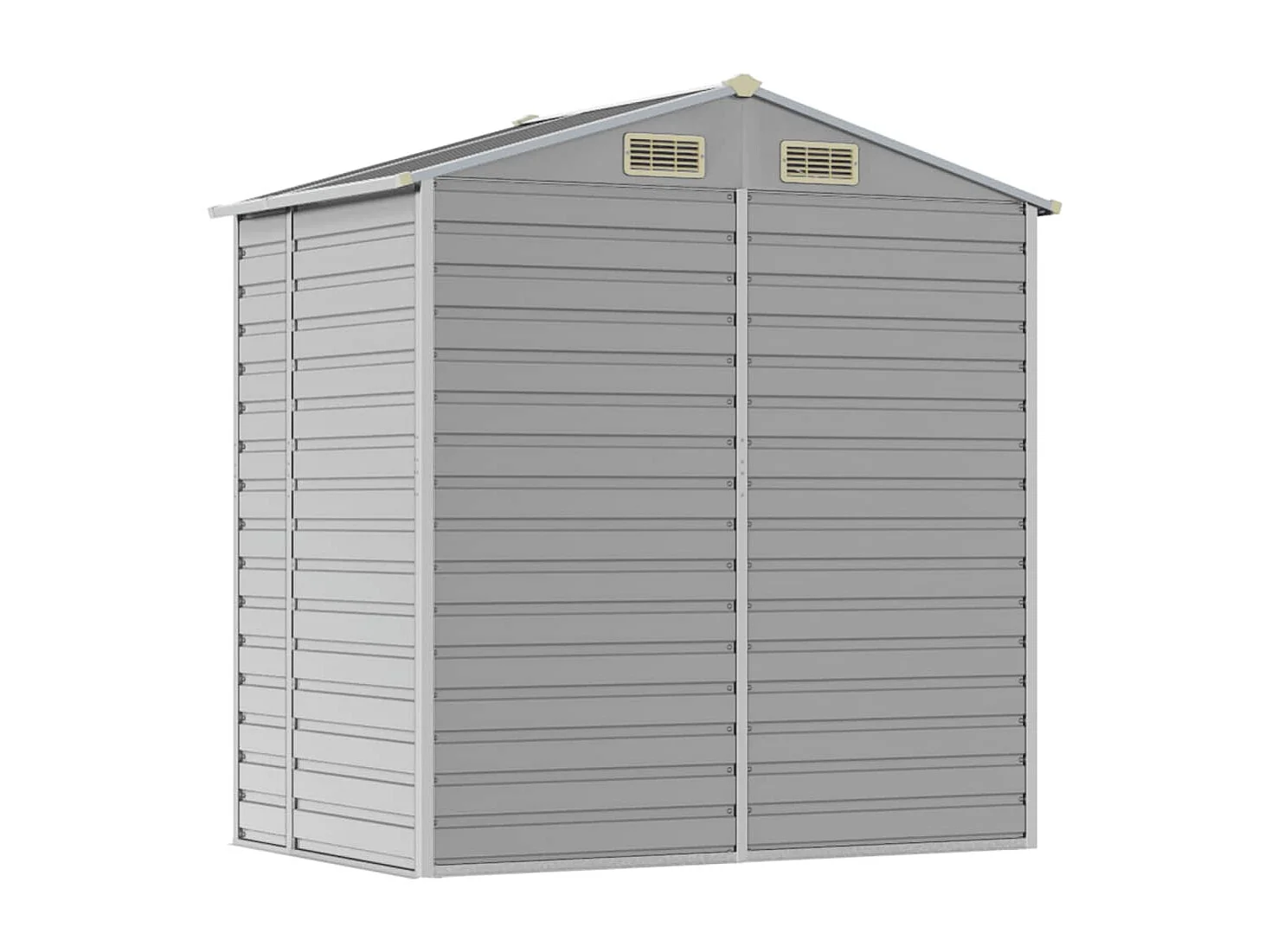 Tampa  Abri de jardin gris clair 191x130x198 cm acier galvanisé