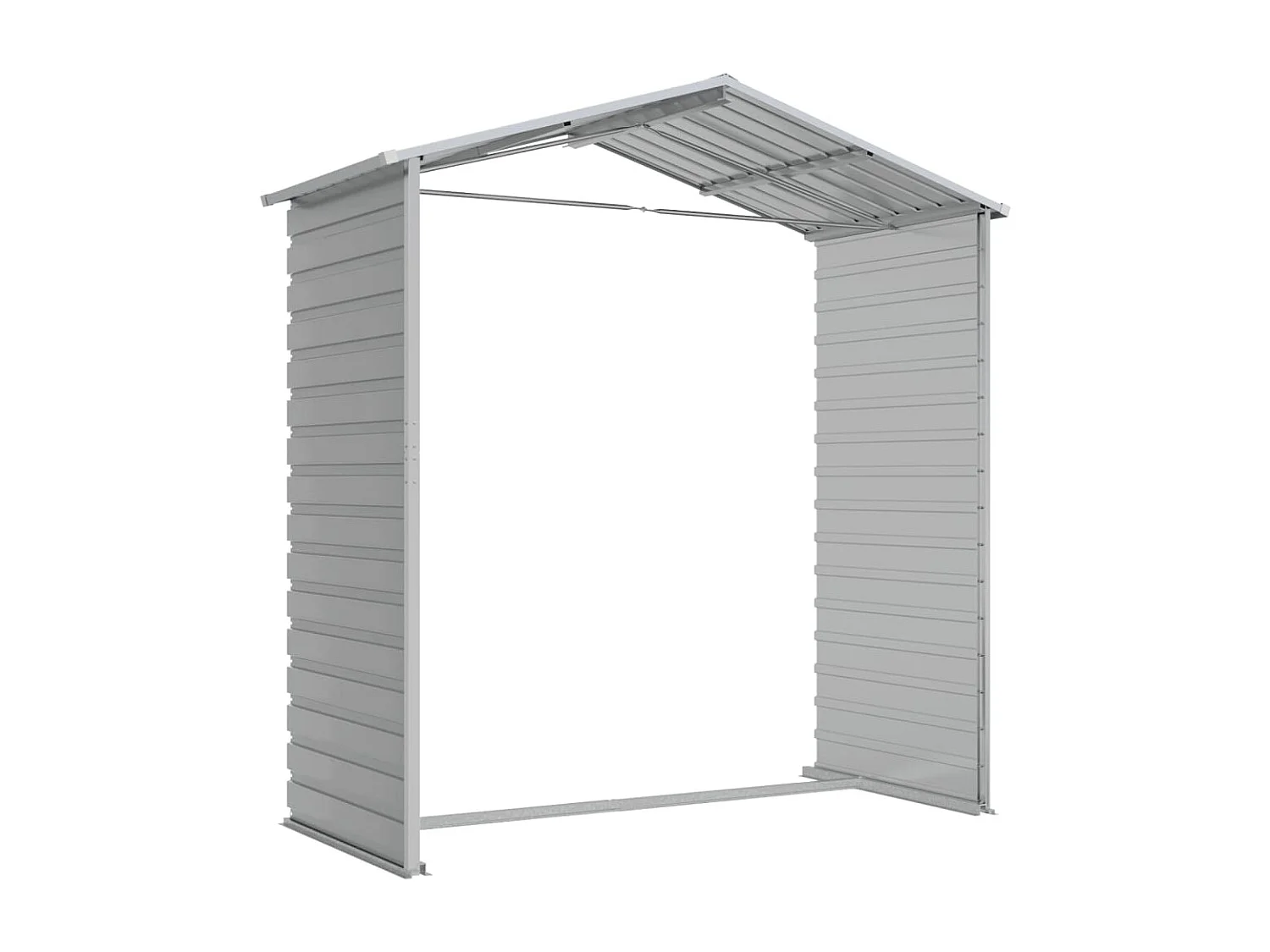 Tampa  Abri de jardin gris clair 191x130x198 cm acier galvanisé