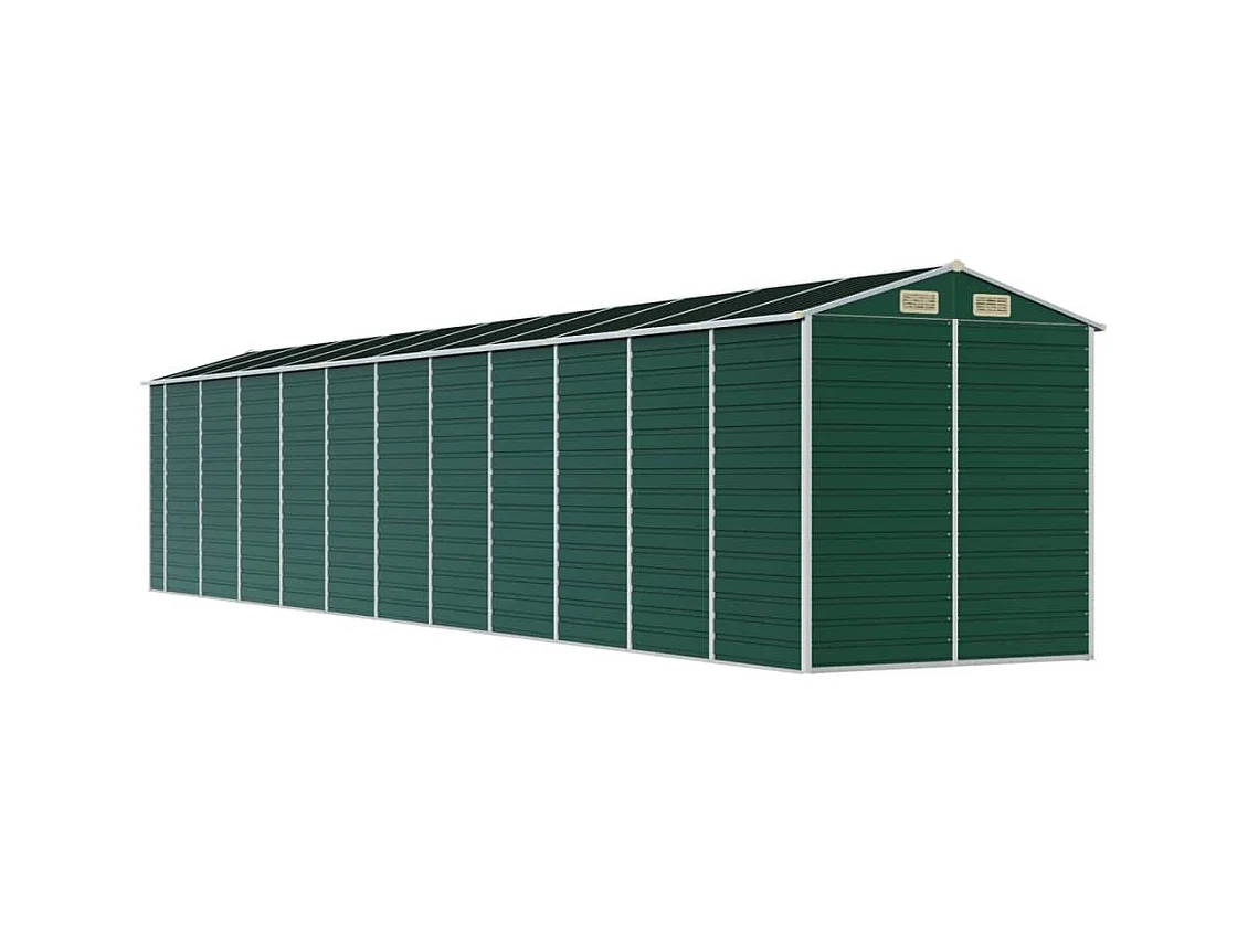 Tampa  Abri de jardin vert 191x980x198 cm acier galvanisé