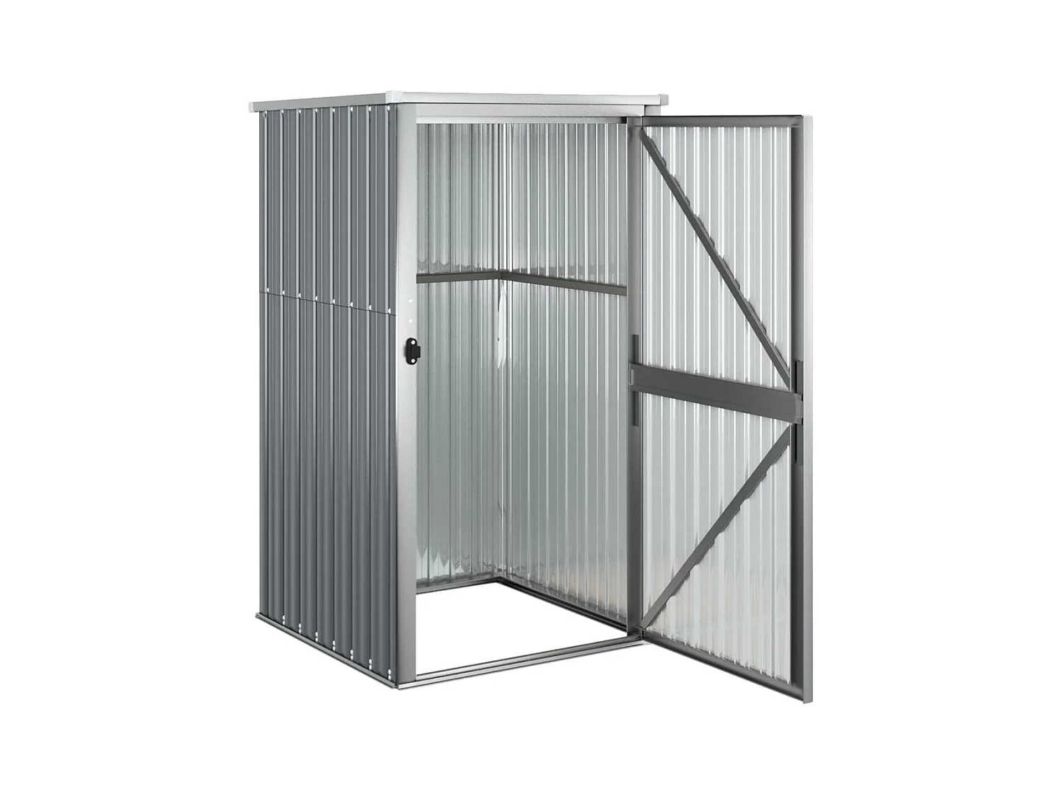 Nicole  Abri à outils de jardin gris 88x89x161 cm acier galvanisé