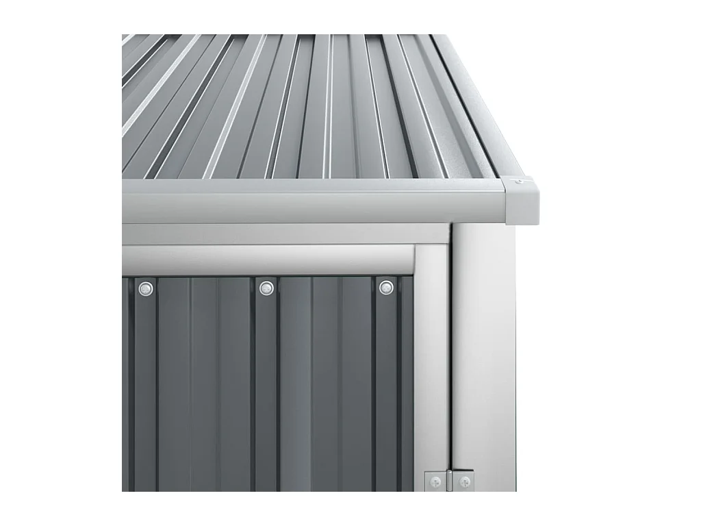 Nicole  Abri à outils de jardin gris 88x89x161 cm acier galvanisé