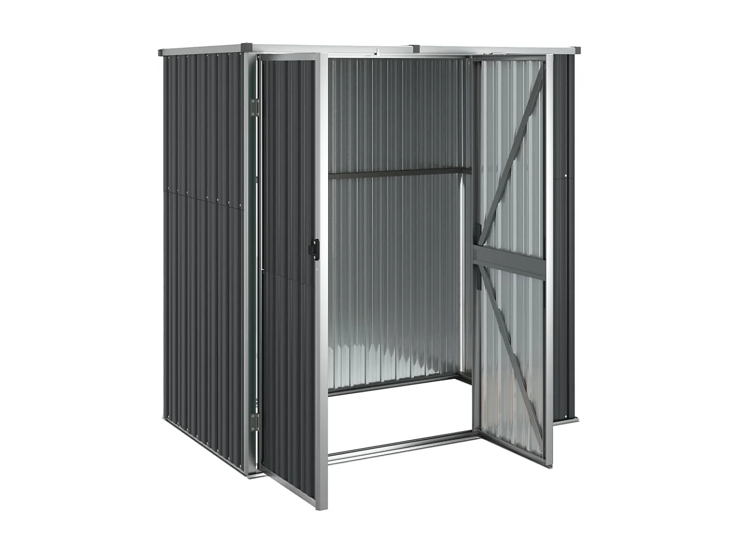 Nicole  Abri à outils de jardin anthracite 161x89x161cm acier galvanisé