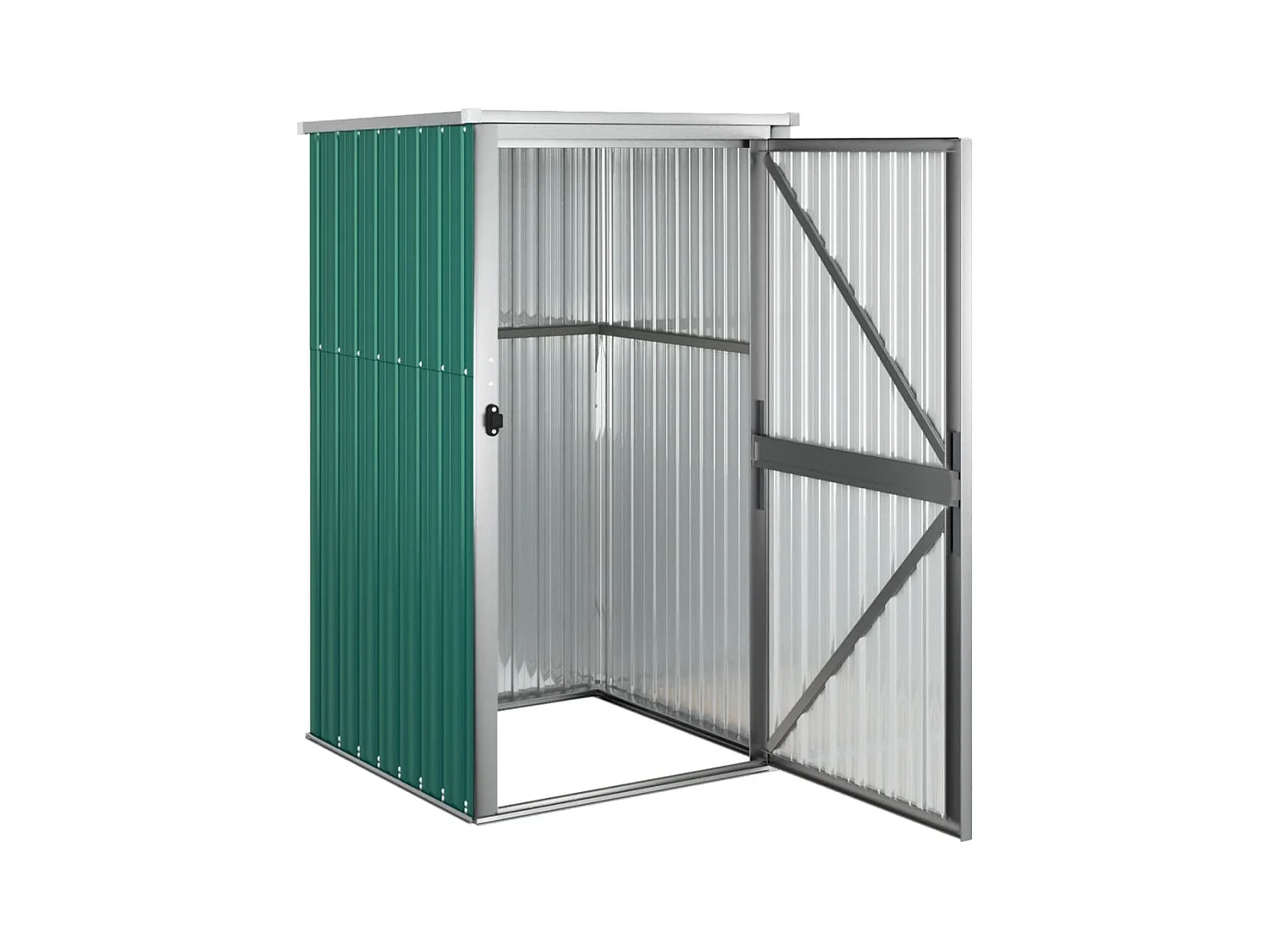 Nicole  Abri à outils de jardin vert 88x89x161 cm acier galvanisé