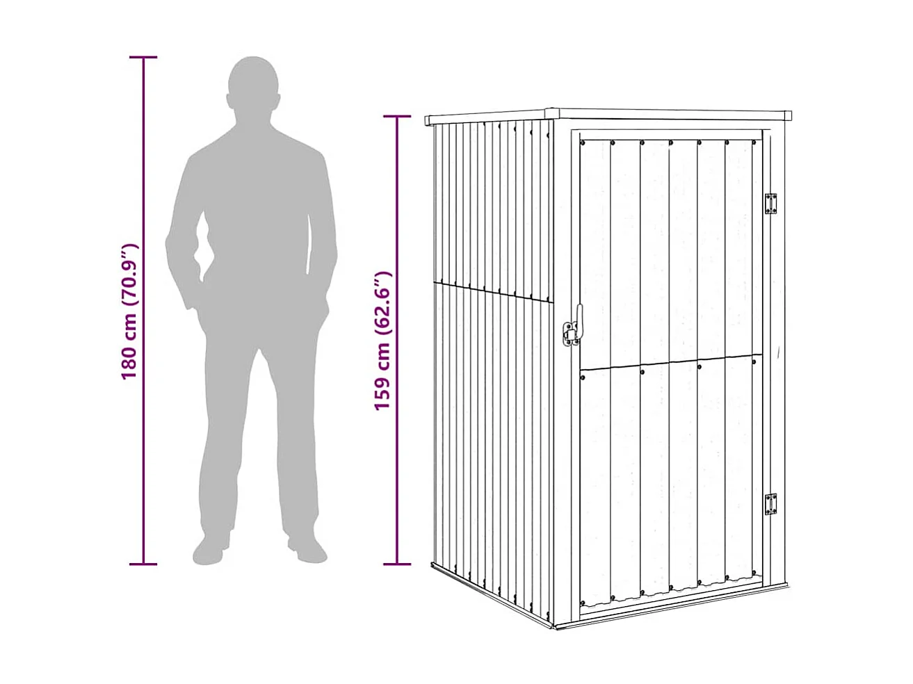 Nicole  Abri à outils de jardin vert 88x89x161 cm acier galvanisé