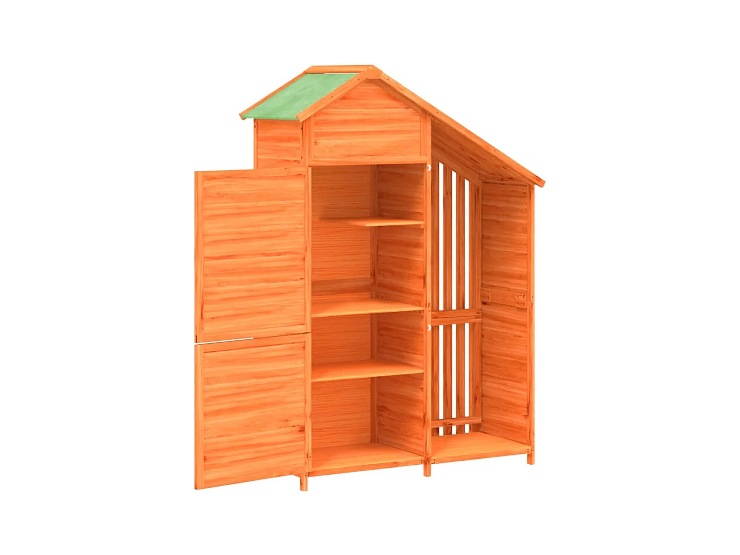 Ilmi  Abri à outils de jardin marron 120x53,5x170 cm bois massif pin