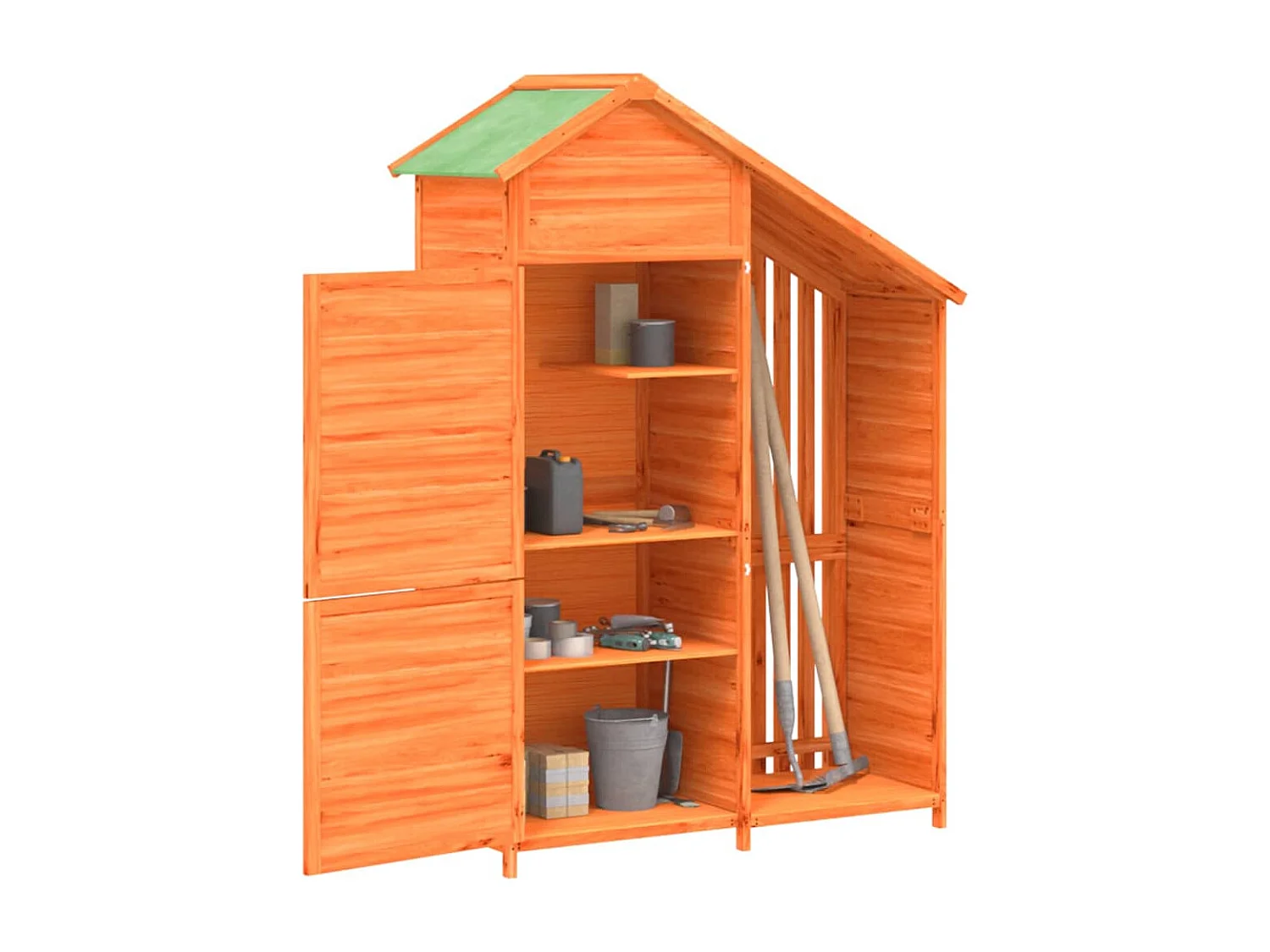 Ilmi  Tuinschuur 120x53,5x170 cm massief grenenhout bruin