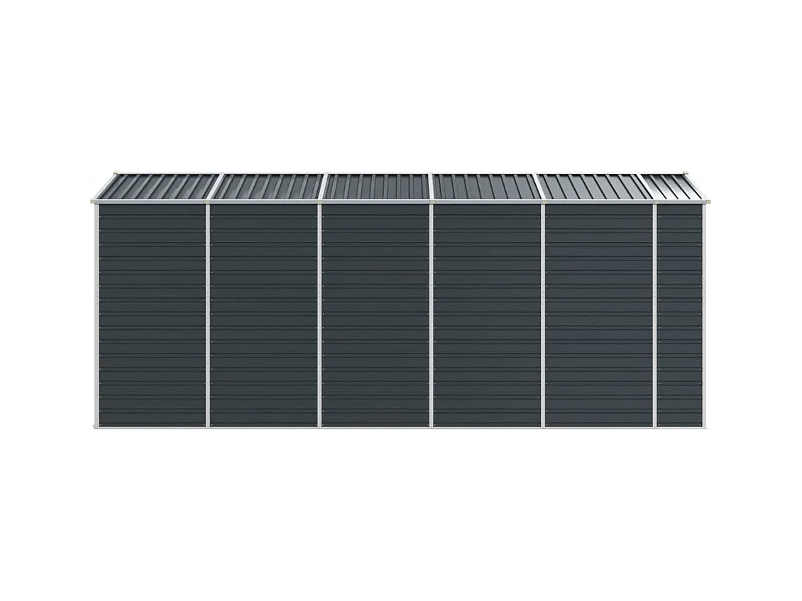 Tampa  Abri de jardin anthracite 191x470x198 cm acier galvanisé