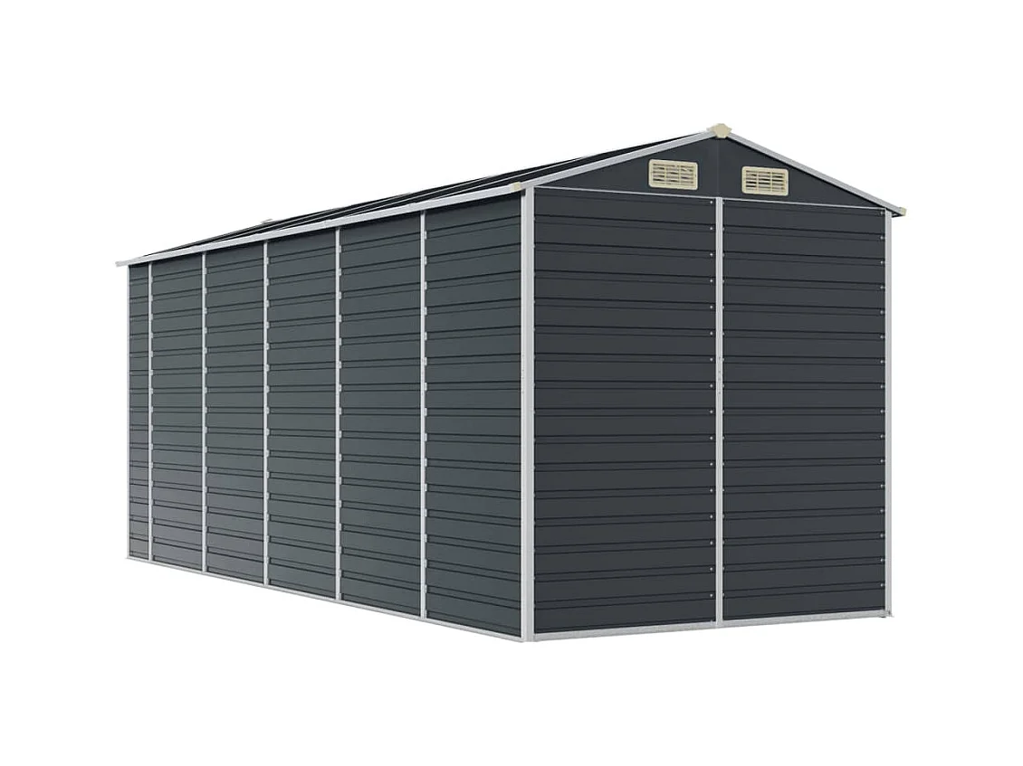 Tampa  Abri de jardin anthracite 191x470x198 cm acier galvanisé