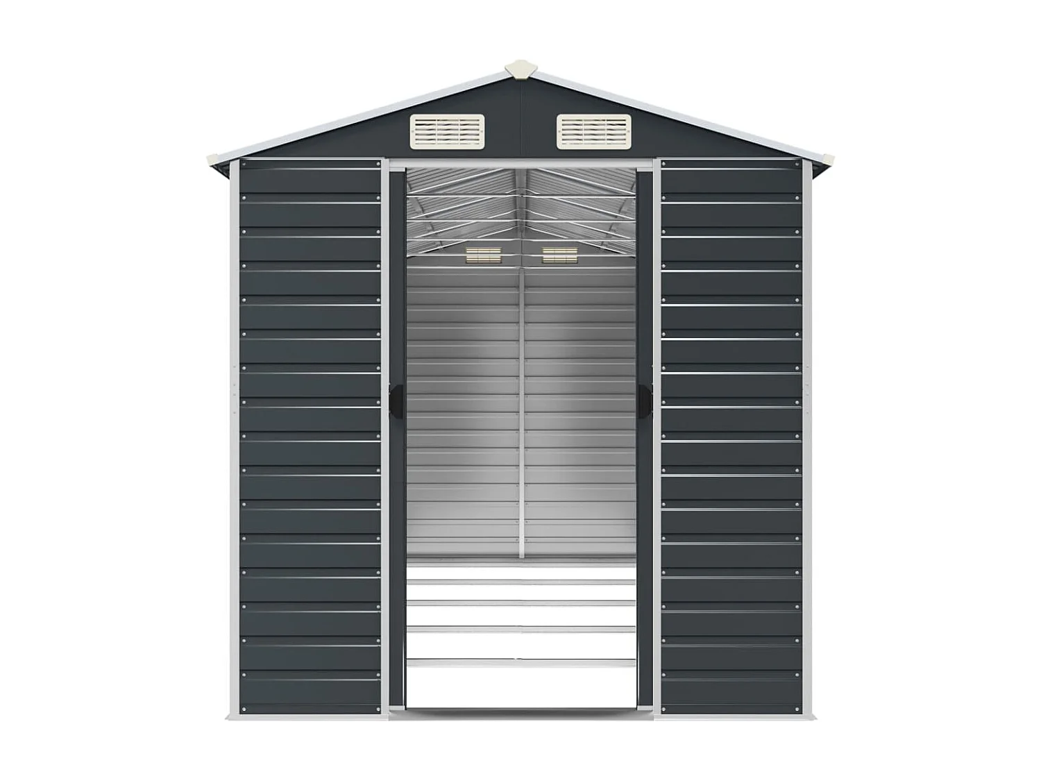 Tampa  Tuinschuur 191x470x198 cm gegalvaniseerd staal antracietkleurig