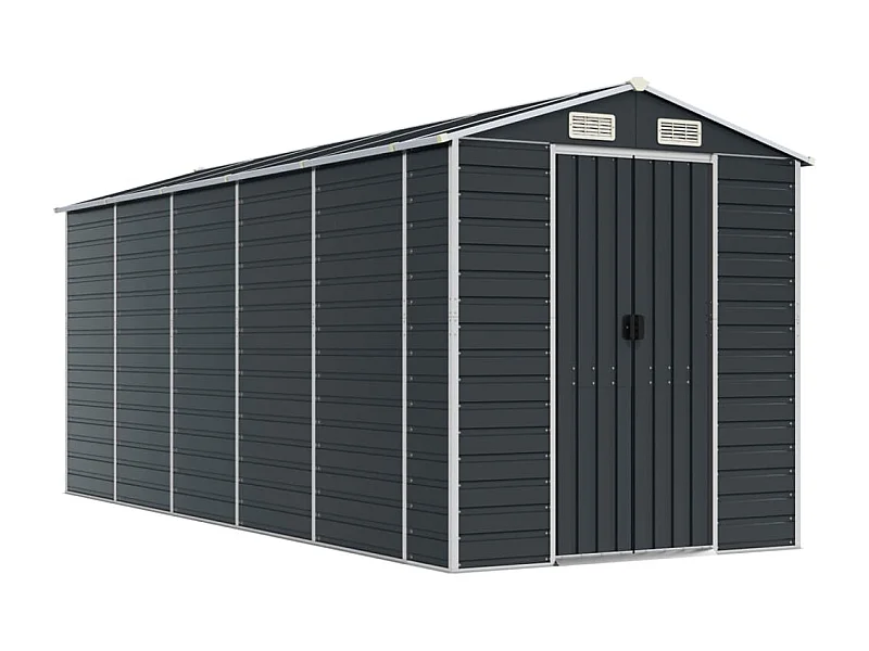 Tampa  Tuinschuur 191x470x198 cm gegalvaniseerd staal antracietkleurig