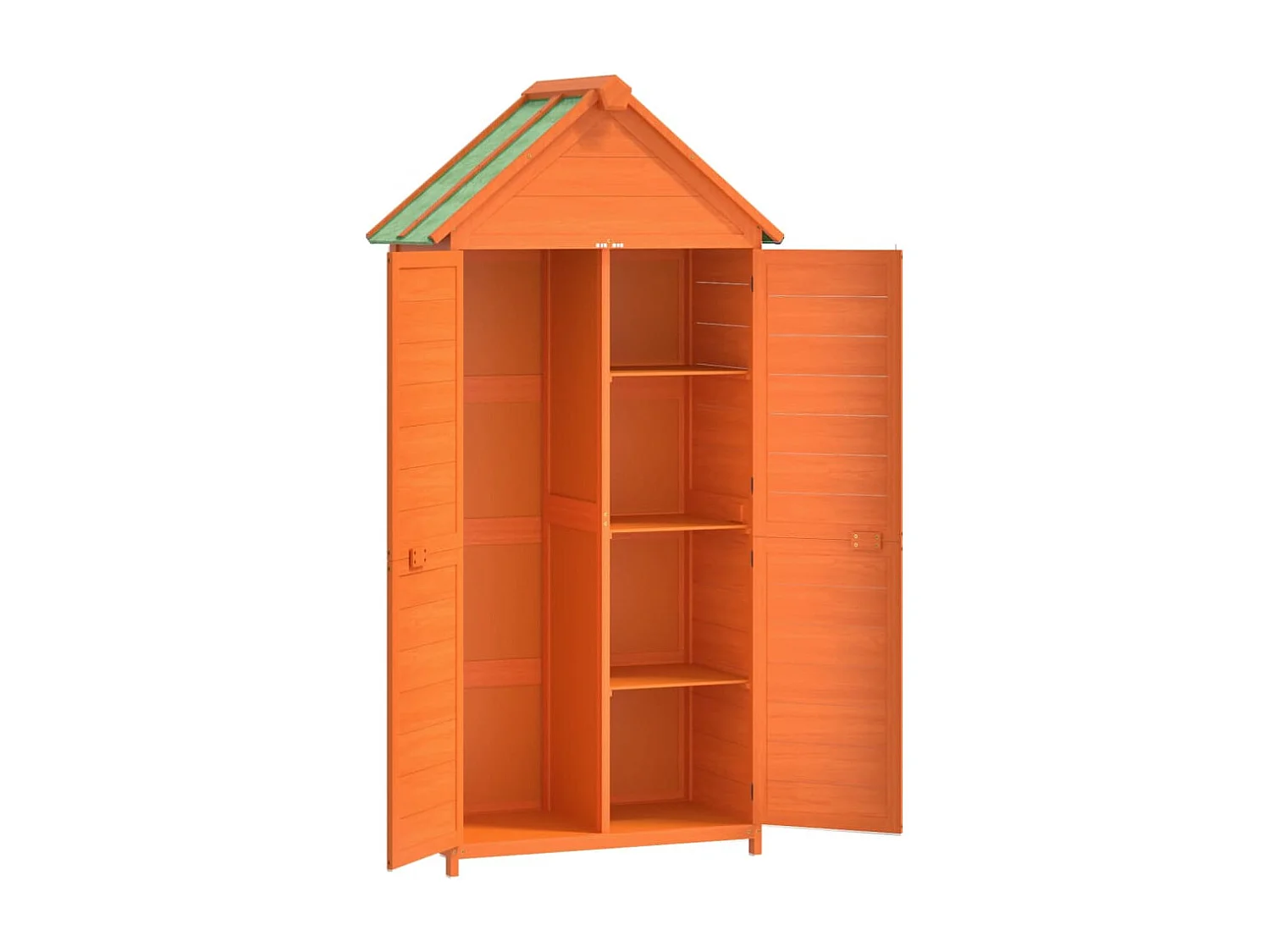 Veronique-Claire  Ensemble de remise à outils de jardin 2 pcs marron pin massif