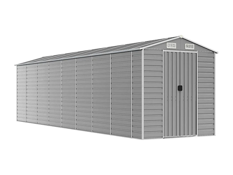Tampa  Tuinschuur 191x810x198 cm gegalvaniseerd staal lichtgrijs