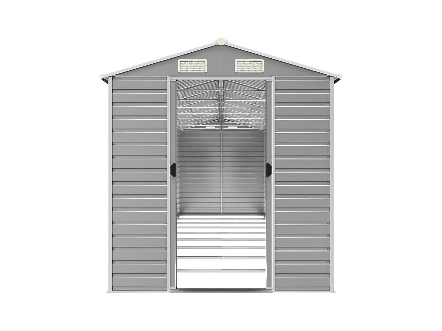 Tampa  Abri de jardin gris clair 191x810x198 cm acier galvanisé