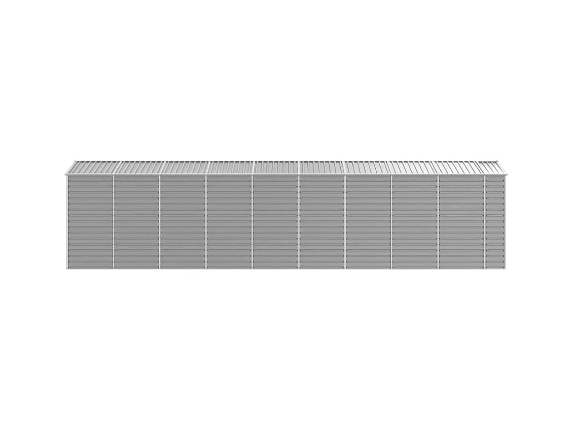 Tampa  Abri de jardin gris clair 191x810x198 cm acier galvanisé