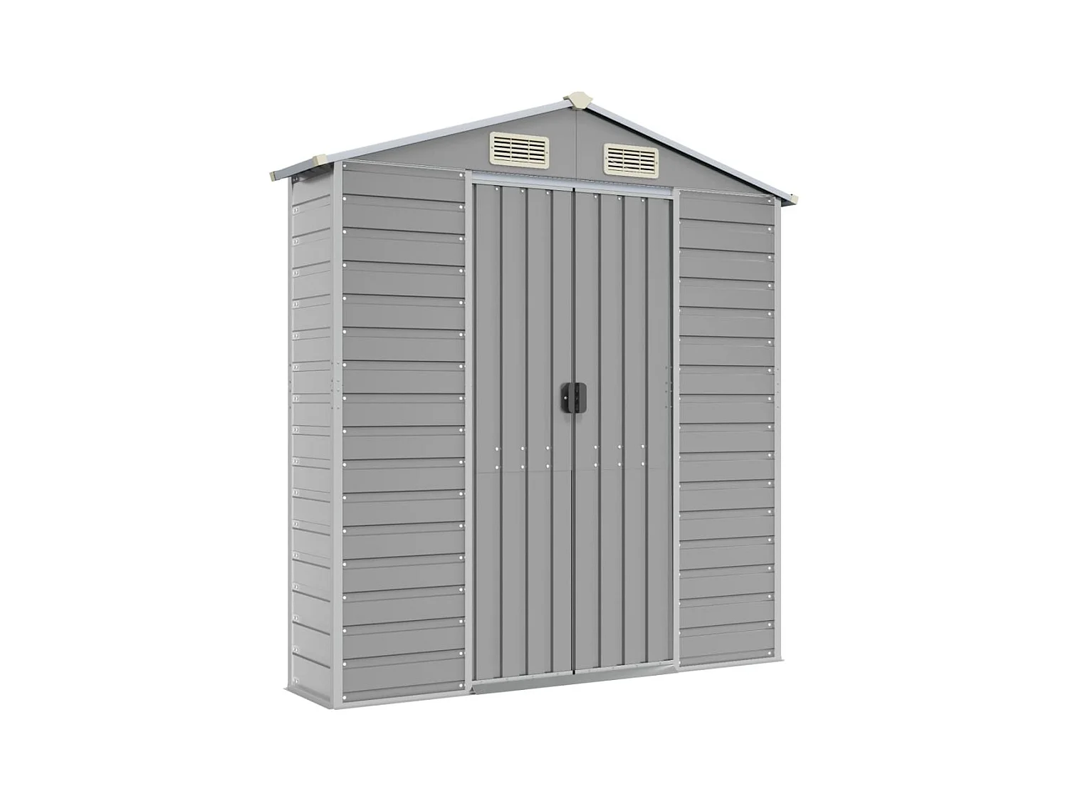 Tampa  Abri de jardin gris clair 191x810x198 cm acier galvanisé