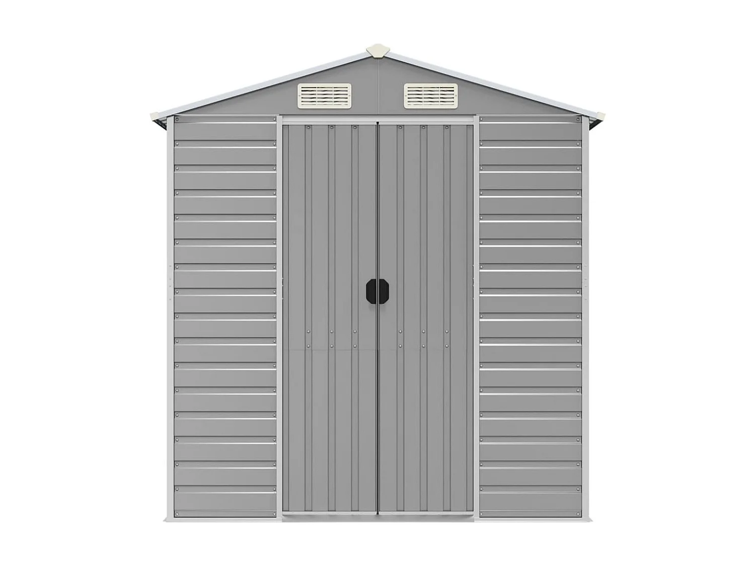 Tampa  Abri de jardin gris clair 191x810x198 cm acier galvanisé